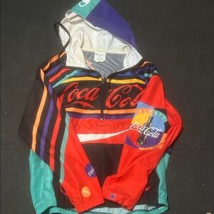 Champion Multicolor Windbreaker with Coca-Cola Design